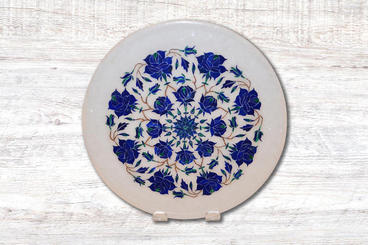 9" Marble Plate - Kaarigar Handicrafts Inc.