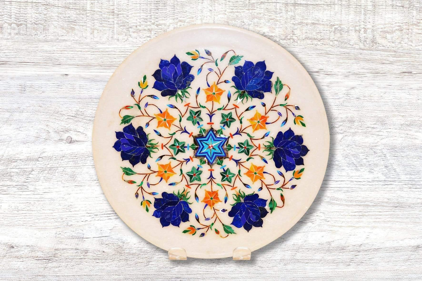 9" Marble Plate - Kaarigar Handicrafts Inc.