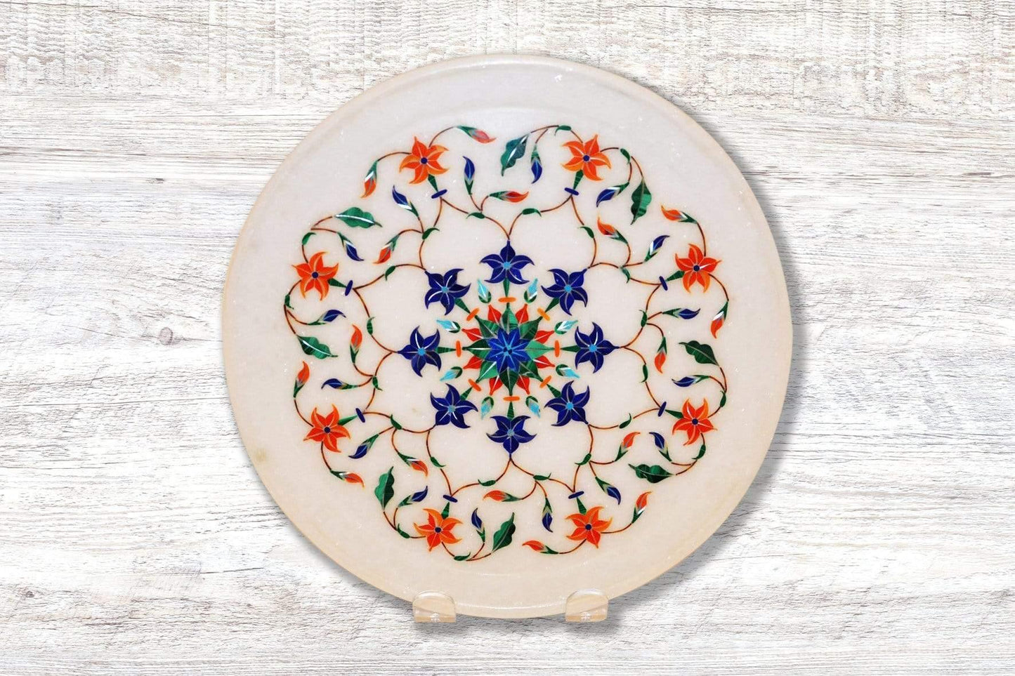 9" Marble Plate - Kaarigar Handicrafts Inc.