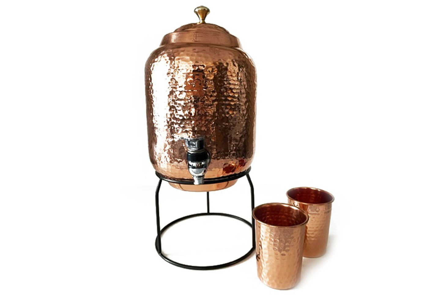 Ayurvedic Copper Water Dispenser Set
