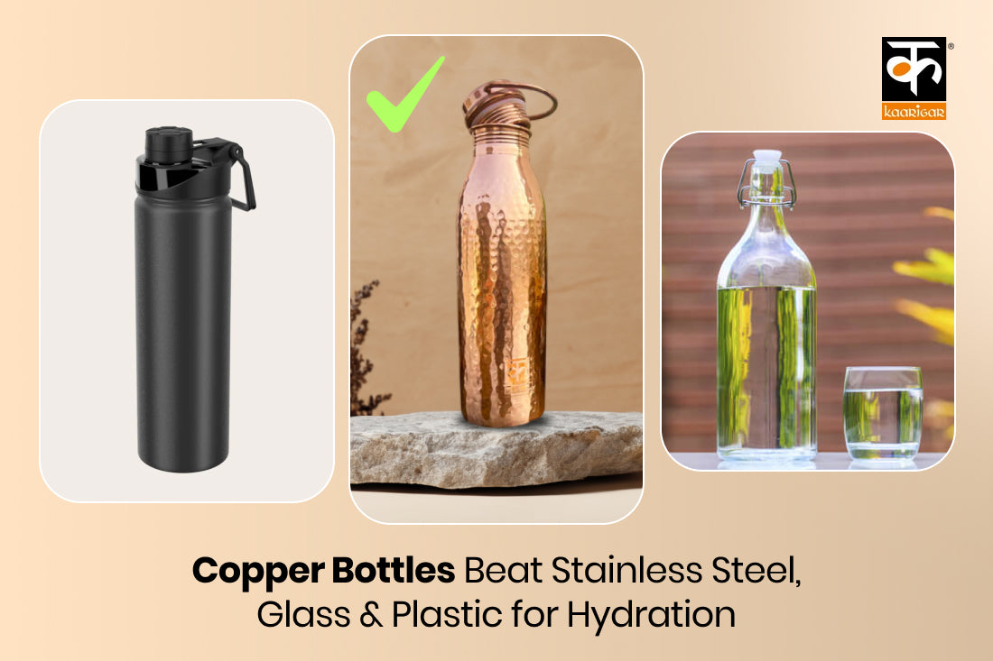 Kobber vs. rustfrit stål/glas/plast: Hvad er bedst til daglig hydrering?