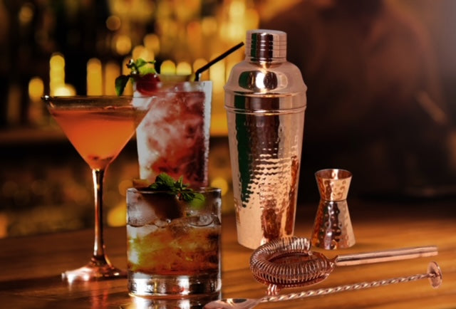 Copper Shakers for the perfect cocktail.