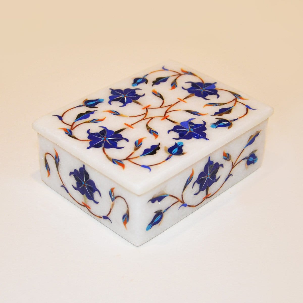 4"x 3" Marble Inlay Box - Kaarigar Handicrafts Inc.