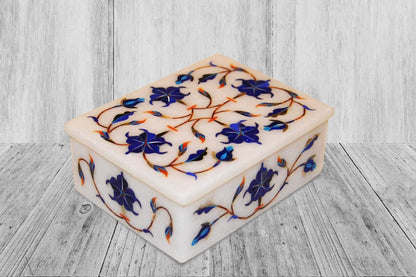 4"x 3" Marble Inlay Box - Kaarigar Handicrafts Inc.