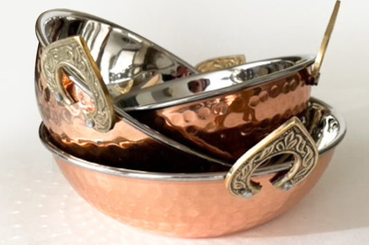 Copper Kadhai Set
