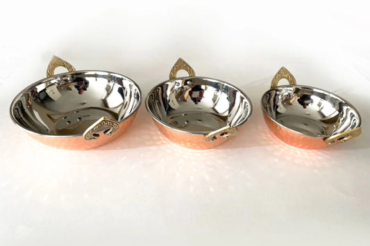 Copper Kadhai Set