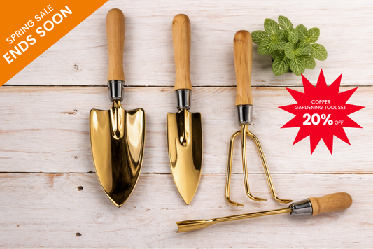 Copper Gardening Tool Set – Spring Garden Sale 20% Saving