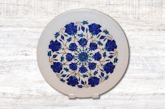 9" Marble Plate - Kaarigar Handicrafts Inc.
