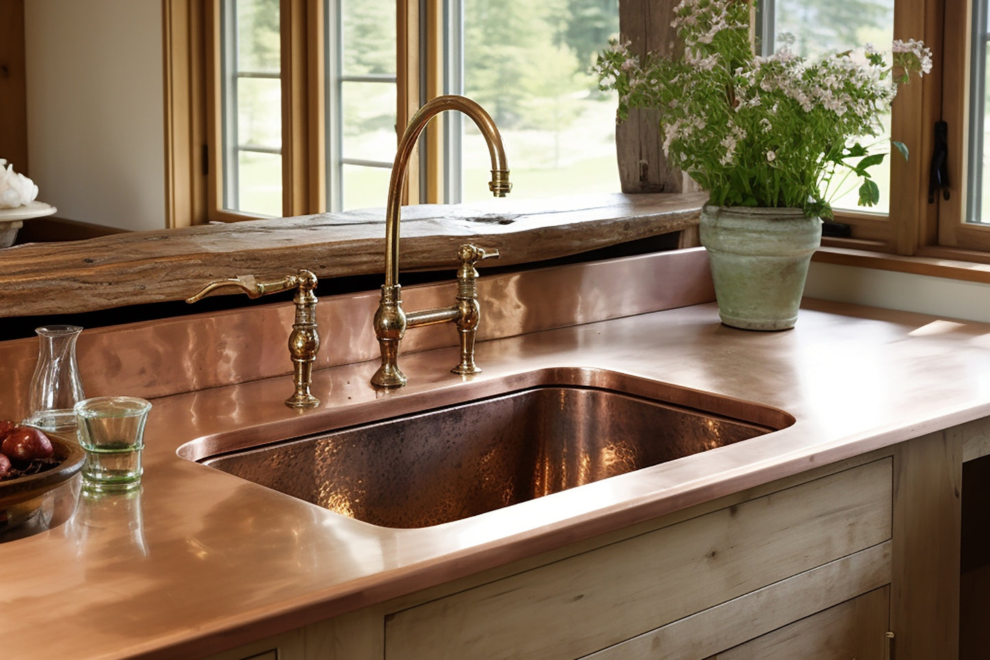 Handmade Copper Kitchen Sink